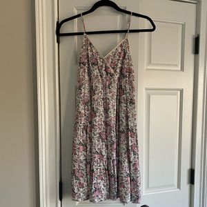 Strappy pink floral dress